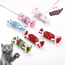 Игрушечная Конфета кошка котенок интерактивный Прорезыватель Жевательная Рождественская конфетная игрушка