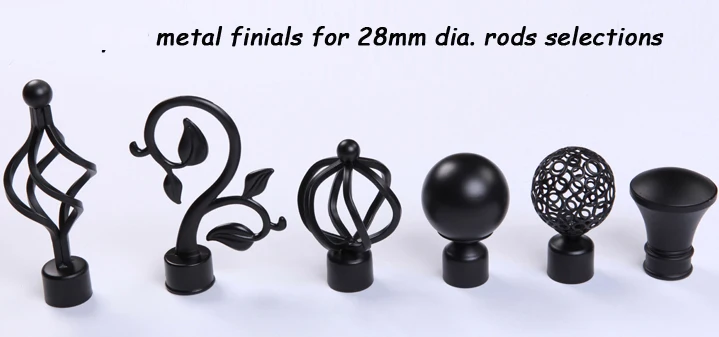 6 metal finials