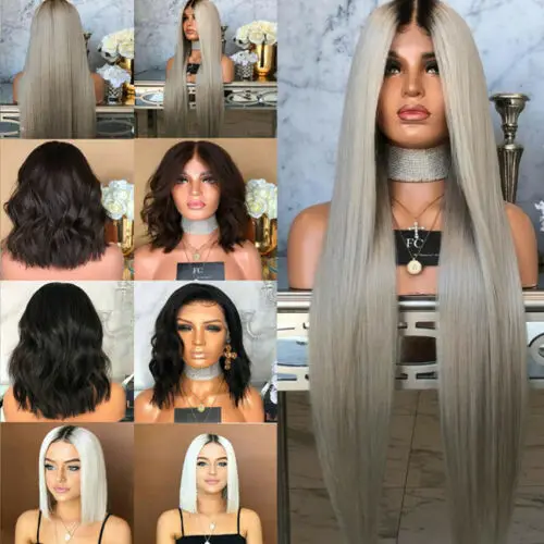 

Womens Fashion Short Long Straight Curly Wavy Hair Party Cosplay Synthetic Full Wig