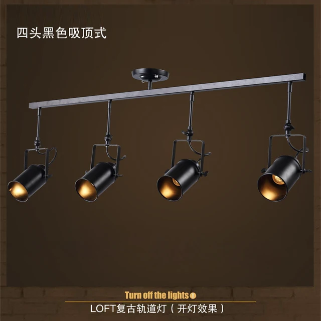 Online Vintage Track Lighting Lights Dining Room Ceiling Iron Image