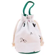 Сумки на шнурке с мультяшным принтом, мужские и женские мини-сумки для ключей Cancas, кошелек, карман для мобильного телефона с принтом