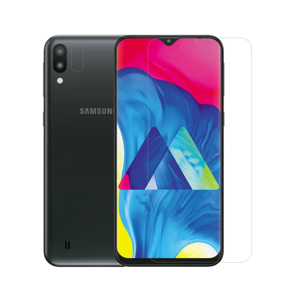 

2 in 1 Tempered Glass Film For Samsung Galaxy A60 A70 A50 M40 M20 A9 A7 2018 A9S Clear Front Glass + Back Camera Lens Protector