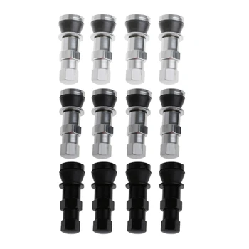 

4x Aluminum Car Tubeless Wheel Tire Valve Stem Rim Bolt-in W/Dust Cap