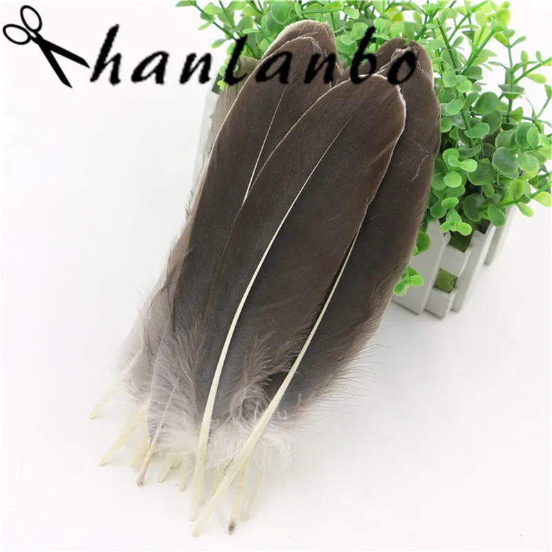 

Decorative Feathers natural Goose Feather 100pcs/lot plumages Craft decoration 6-8inch For Jewelry hat clothing