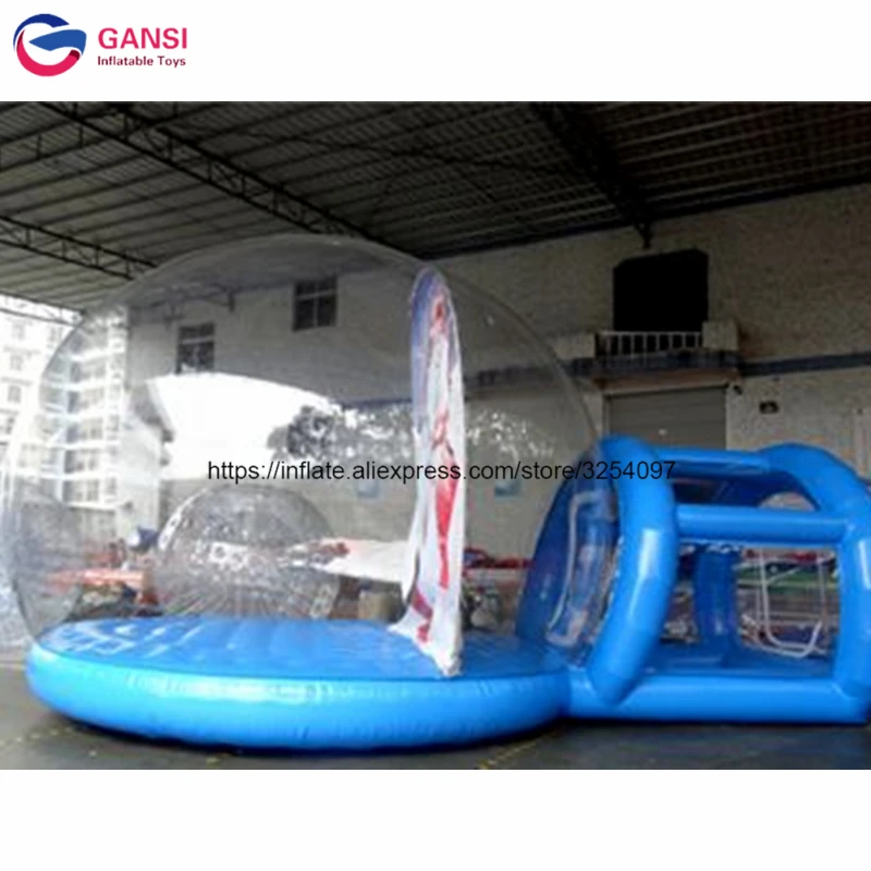 Outdoor Christmas Decoration Snow Globe Inflatable Bounce House Giant Inflatable Snow Globe Photo Booth For Live Show 2018 xmas advertising transparent inflatable dome snow bubble tent photo booth inflatable christmas snow globe for advertising