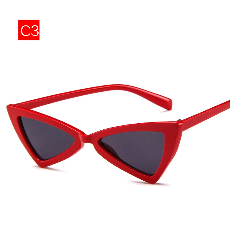 UVLAIK, кошачий глаз, солнцезащитные очки для женщин, фирменный дизайн, Ретро стиль, треугольник, Бабочка, солнцезащитные очки, женские, Ретро стиль, черные очки с бантиком - Цвет линз: C3