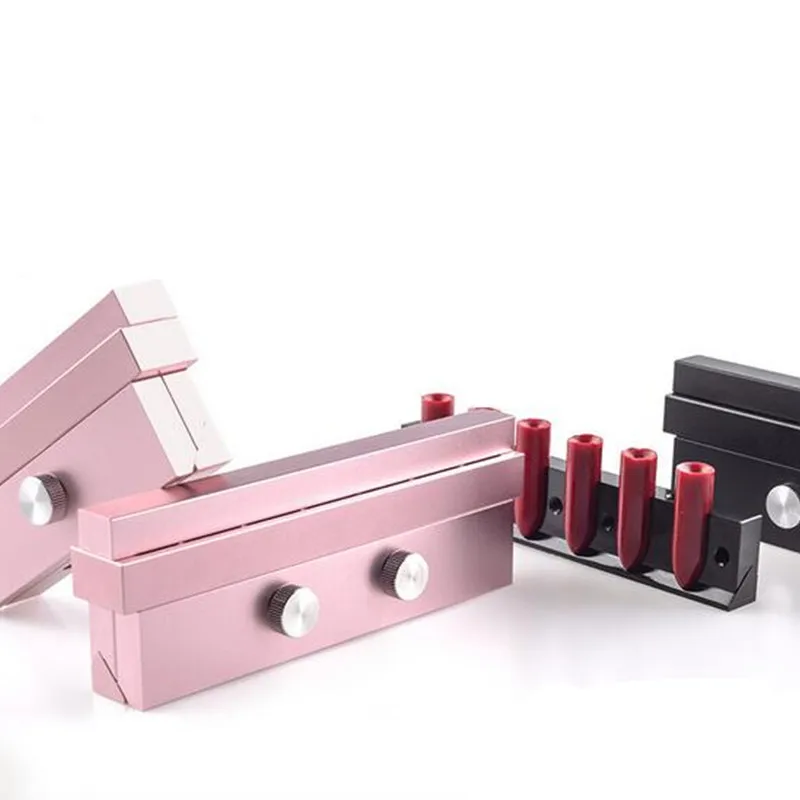 

1 Set New Arrival 4 6 Holes Cavities Lipstick Mould with Rose Red Gold Color Lipstick Making Tool Aluminium Filling Mold