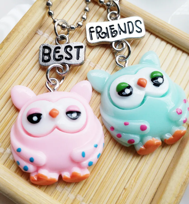 2PCS-Set-Friendship-Resin-Cute-Owl-Necklaces-Kids-Stereo-Imitation-BFF-Necklace-For-Children-Best-Friends