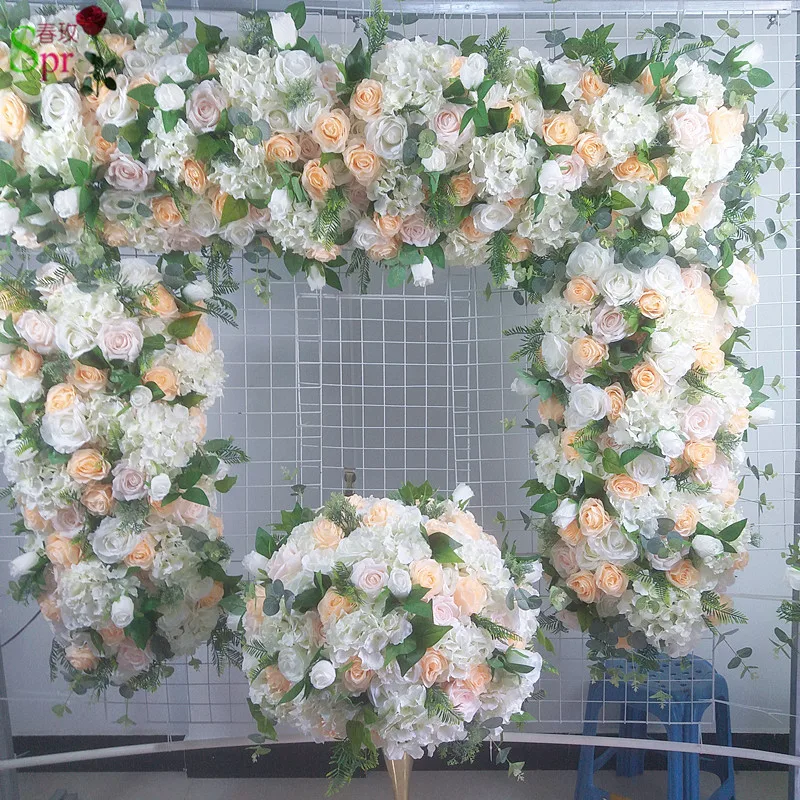

SPR 50CM table centerpiece flower ball wedding artificial flower arrangement for arch 2m 1m table runner wedding table flower