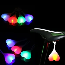 Cycling Heart Shape Night Warning Taillight Bike Rear Light Bicycle Silicone Hot