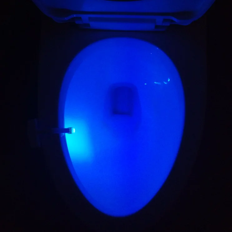 LED Night Light PIR Motion Sensor 8 Colors Automatic Change Toilet Light