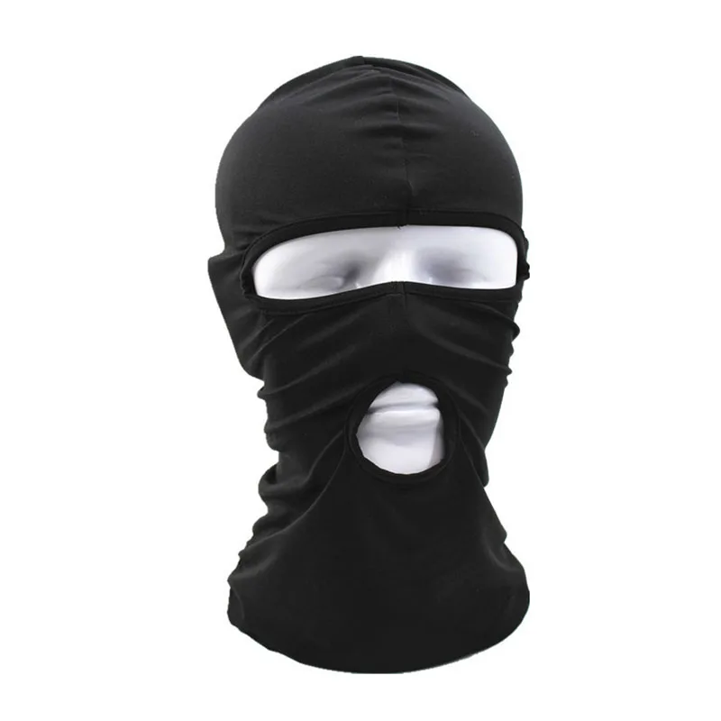 CKAHSBI ветрозащитные хлопковые защитные маски с отверстиями для всего лица и шеи, головной убор ниндзя, шапка для верховой езды, пеших прогулок, спорта на открытом воздухе, черные велосипедные маски - Цвет: Q319 Double hole