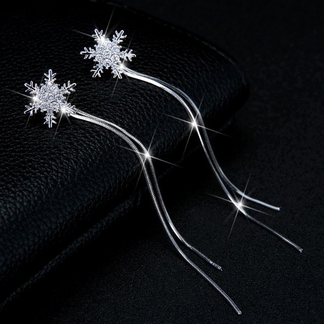 Sale Crystal Heart Star Crown Drop Earrings for Women Rhinestone Earring Long Tassel Big Fashion Wedding Party Jewelry