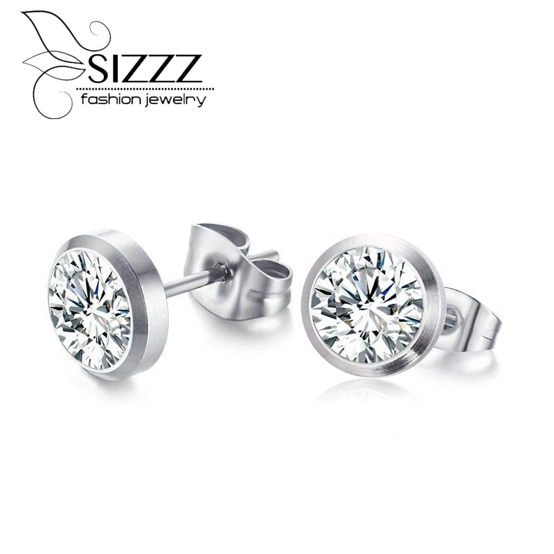 Женские серьги гвоздики из нержавеющей стали 8 мм|fashion stud earrings|stud earringsearrings women |
