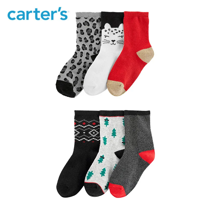 Carters 3Pairs/lot baby socks cute print cotton baby girl socks soft