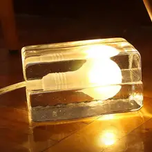 Креативный дизайн стеклянная настольная лампа дом bloc stockholm Хрустальное стекло настольная лампа спальня кабинет свет освещение спальня 12 см лампа