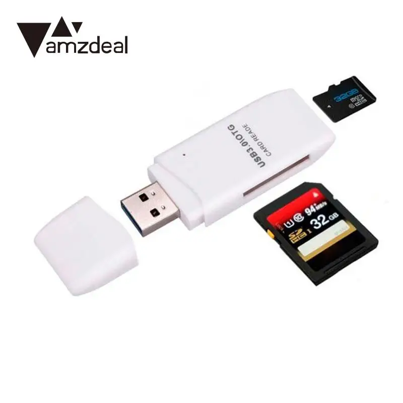 Высокая Скорость 2 в 1 USB 3,0 памяти SDXC TF Card Reader адаптер компьютер