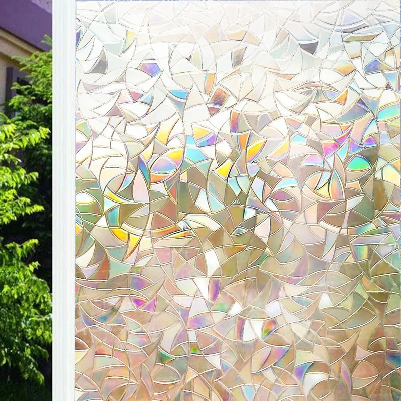 

Funlife 75x200cm 3D Privacy Window Film Static Cling Hot Control Vinyl Decorative Glass Film Anti-UV Window Sticker for Home