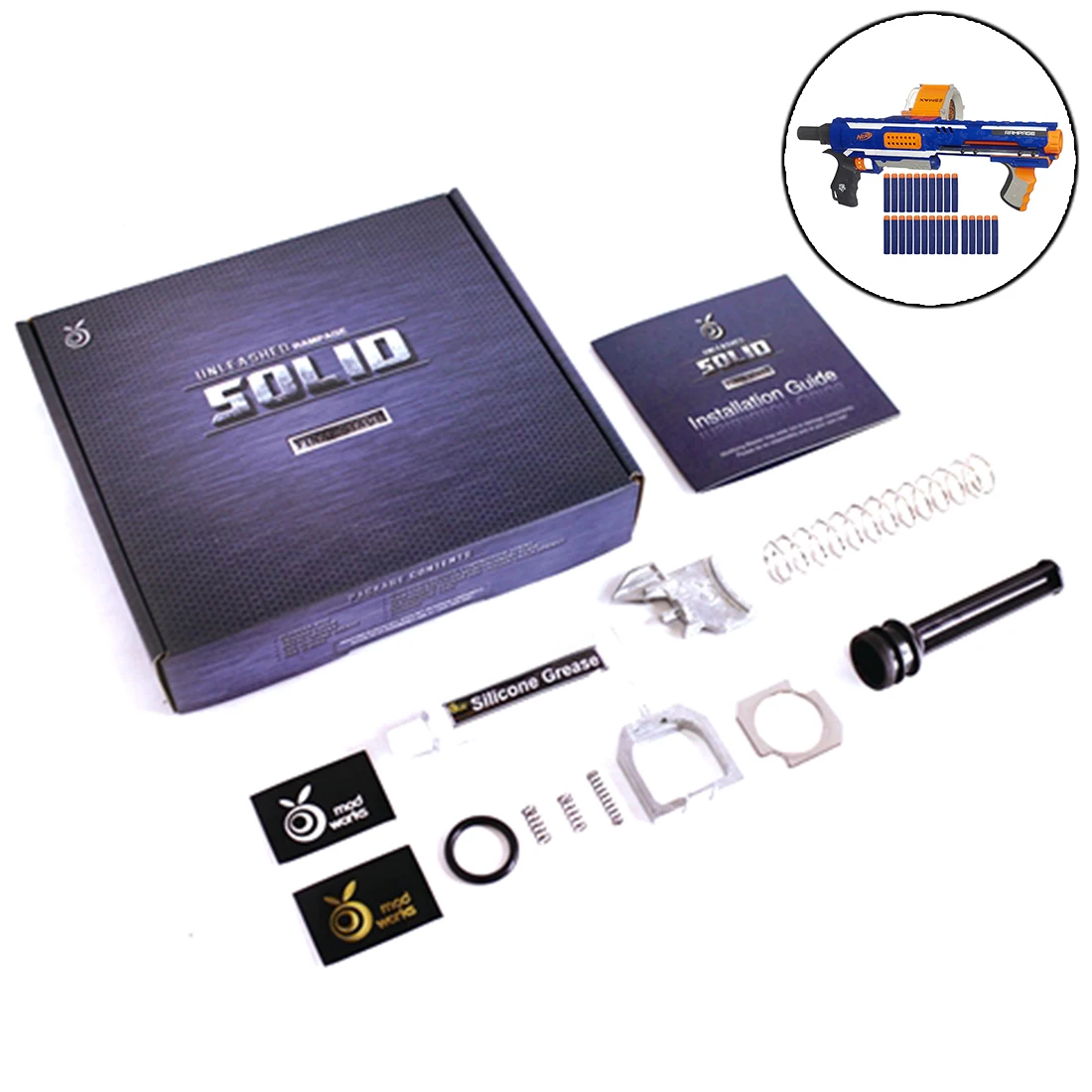 

New Version 5+KG Spring Modified Kit for Nerf N-Strike Elite Rampage Blaster