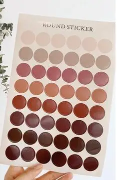 3-1sheet DIY наклейки dot Morandi earth color скрапбук альбом фотообои журнал проект изготовления счастливых открыток украшения уплотнительные наклейки - Цвет: 3-1sheet