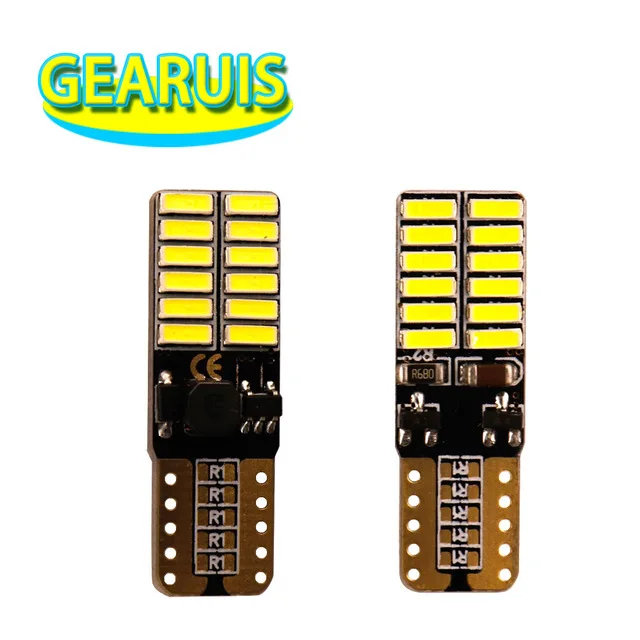 10X T10 Canbus 220MA постоянный 4014 светодиодный светильник без ошибок W5W 24SMD 501 для