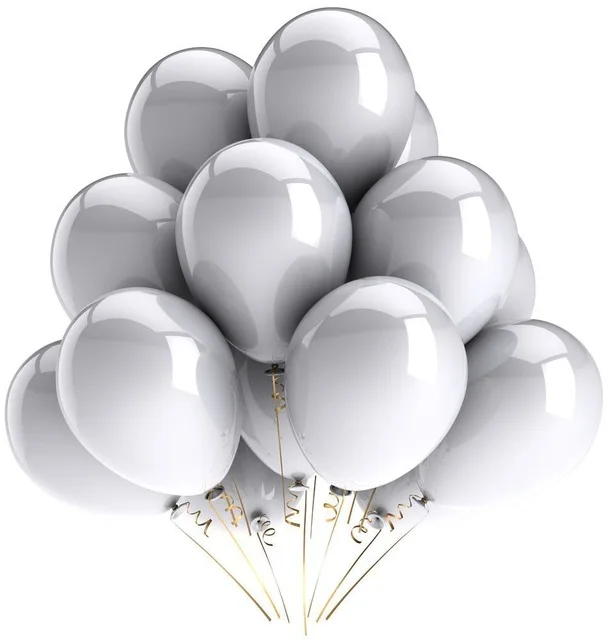 20 50 шт./лот 10 дюймов 1,5 г разноцветные жемчужные золотые белые латексные надувные шары для праздника свадебные украшения с днем рождения - Цвет: Silver