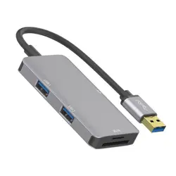 Высокая скорость мульти USB 3,0 концентратор 2 порта Сплиттер Адаптер HUB + SD + TF + устройство считывания SF карт для MacBook Air компьютер PC Аксессуары