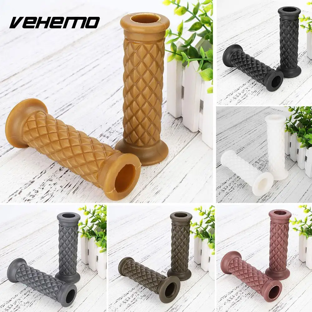 

Vehemo 2Pcs 7/8" Motorcycle Motor Handlebar Hand Grip Bar For Cafe Racer Bobber