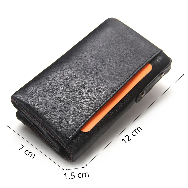 Key Organizer Key Case Key Purse Key Holder Coin Purse Genuine Leather Men Key Wallet Small Male Purse with Coin Pocket Key Holder Man Pouch Housekeeper Keyring