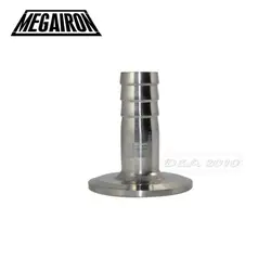 MEGAIRON 1/2 "OD 12 мм Нержавеющая сталь SUS SS316 санитарный шланг Барб трубы фитинговая муфта OD 50,5 мм fit 1,5" Три зажим