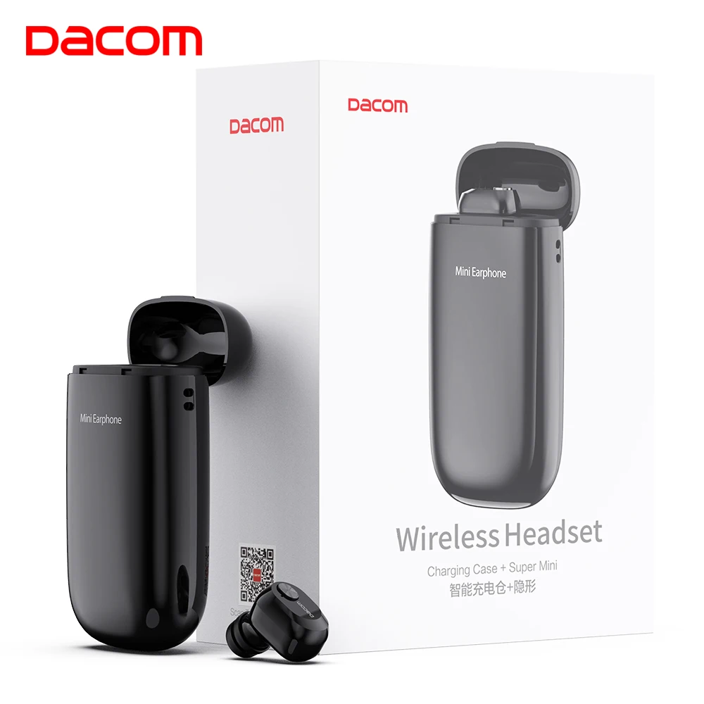 

Dacom K8 tws airpods black earpiece earbuds wireless headset mono or stereo bluetooth earphone for mobile phone