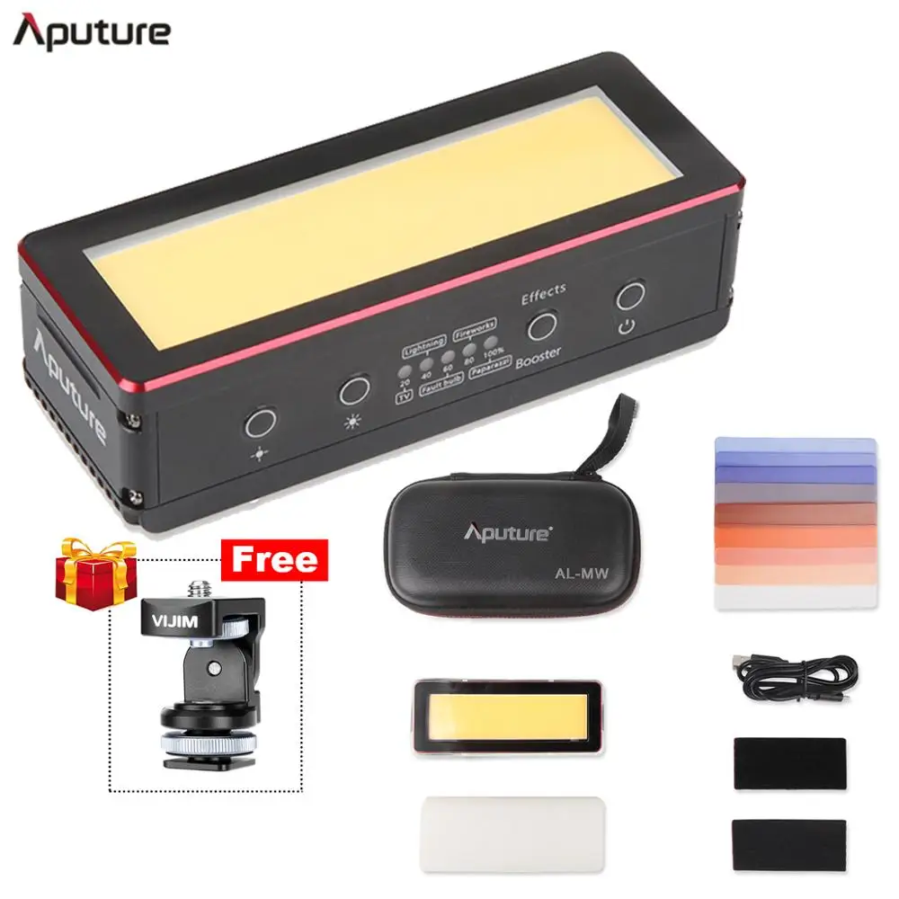 

Aputure AL-MW 10M Waterproof LED Video Light IP68 Underwater Built-in Battery 5500K CRI 95+ with 6 Gels Pocket-Sized LED