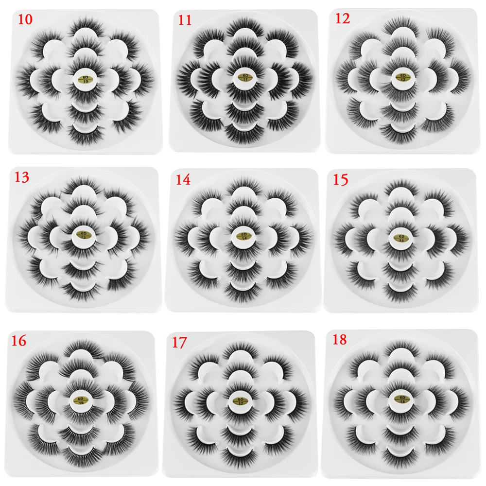 7 пар 6D норковые накладные ресницы натуральные/толстые пушистые накладные ресницы норковые ресницы для наращивания макияж ручной работы норковые ресницы для красоты