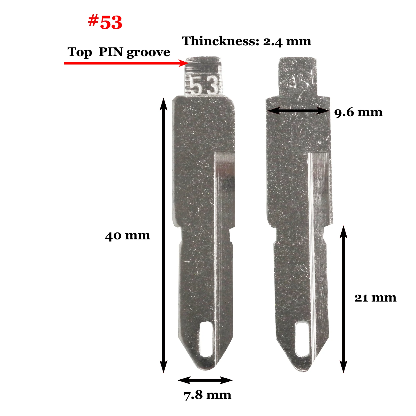 Jingyuqin VA2 HU83 SX9 Стразы каучуковые#17#53#54#58#72#73#83#99#122 для Citroen C4L Triumph peugeot 307 207 Флип Ключа автомобиля пустое лезвие ключа - Цвет: no.53 top groove