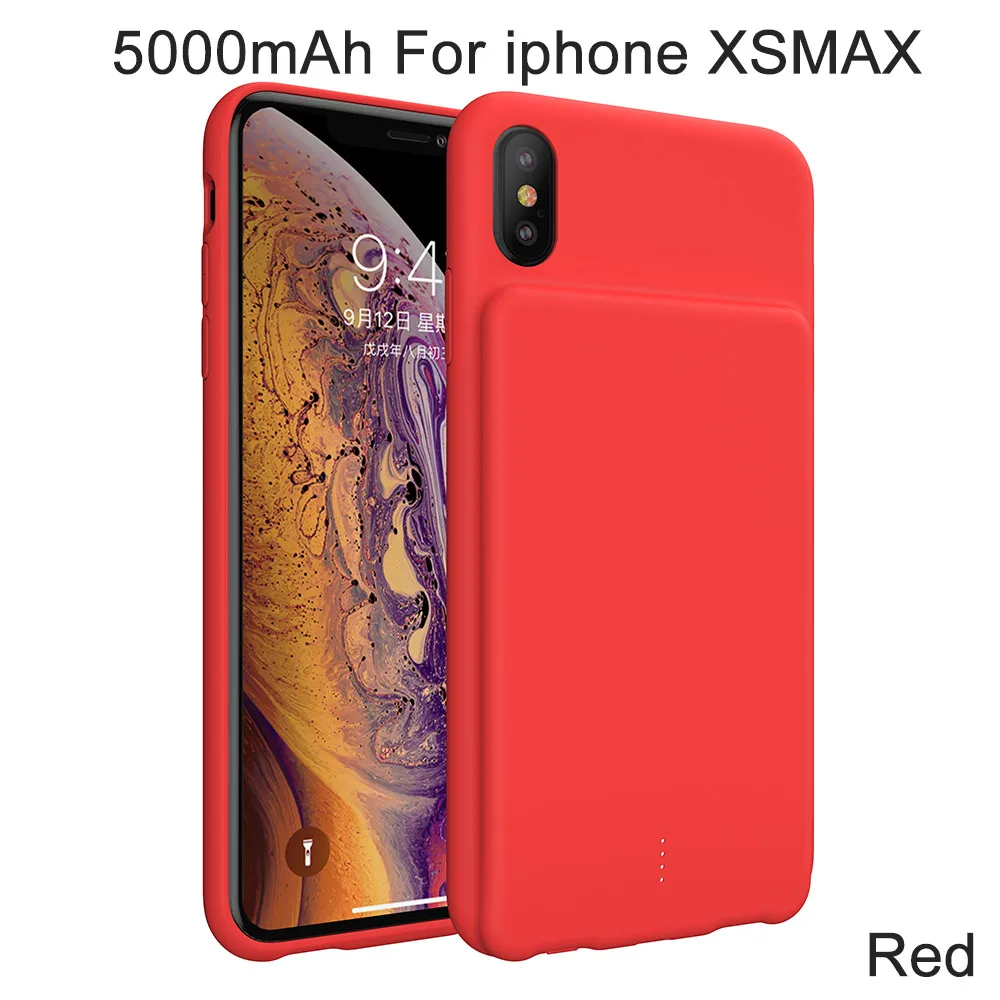 XGODY 5000 мАч умный зарядный чехол для iphone XR XSMAX внешний аккумулятор резервный чехол - Цвет: 5000mAh For XSMAX