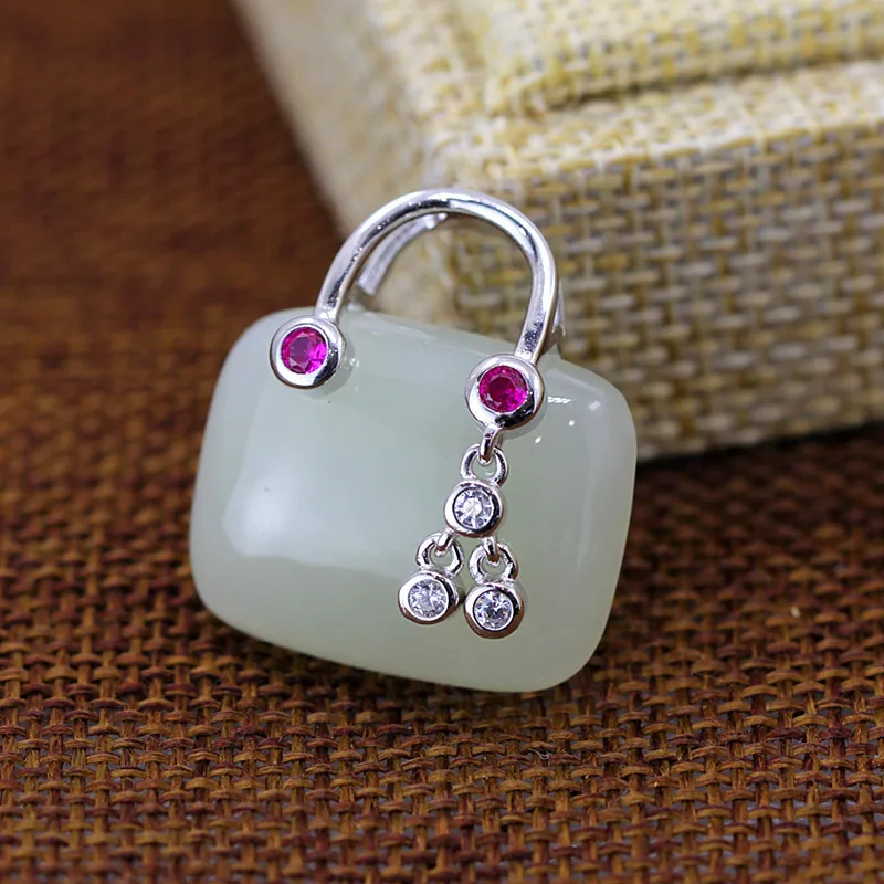 

925 sterling silver jewelry stone pendant
