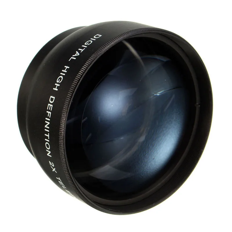 УФ-фильтр 52 мм с 2X телеобъектив для камеры Nikon D7100 D5200 D5100 D3100 D90 D60 и Другое DSLR Объективы для фотокамер с фильтрующей нитью 52 мм