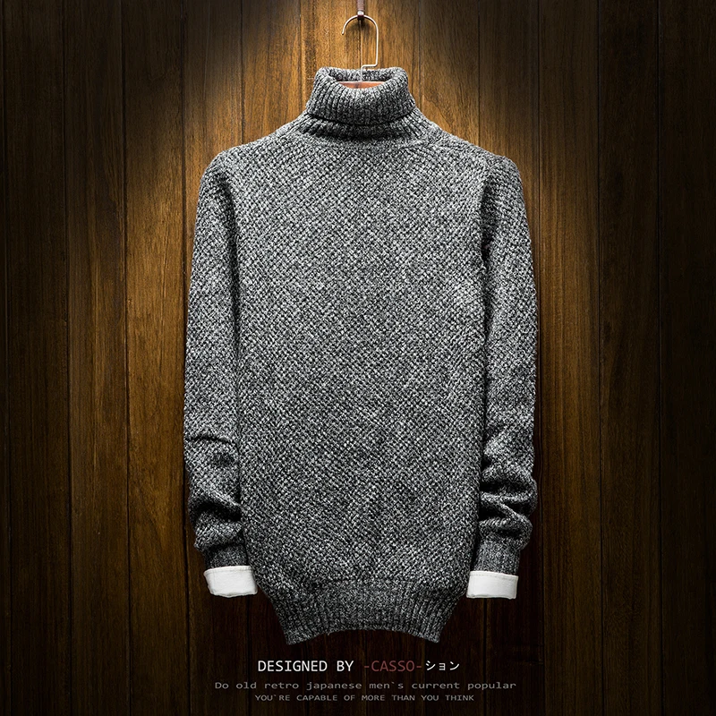 Свитер с длинными рукавами для молодых мужчин, теплые и удобные мужские осенние и зимние повседневные вязаные свитера