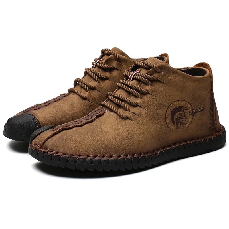 MIXIDELAI/модные мужские ботинки; высококачественные зимние ботильоны из спилка; теплая зимняя обувь на меху с плюшевой шнуровкой; большой размер 48