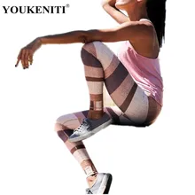YOUKENITI 2018 New Brand Leggings Push Up Hips Patchwork Print High Elastic Fitness Legging For Women Casual Female Pant