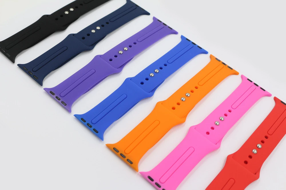 URVOI Sport band for apple watch series 1 2 Ultraman silicone strap for iWatch with pin and tuck closure single workout color 4
