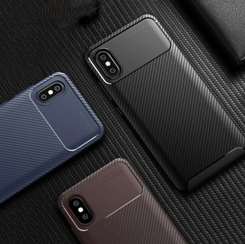 Ультра тонкий чехол Mi 8 SE для XiaoMi 9 Lite Mix 3 Redmi Note 6 из углеродного волокна Роскошный