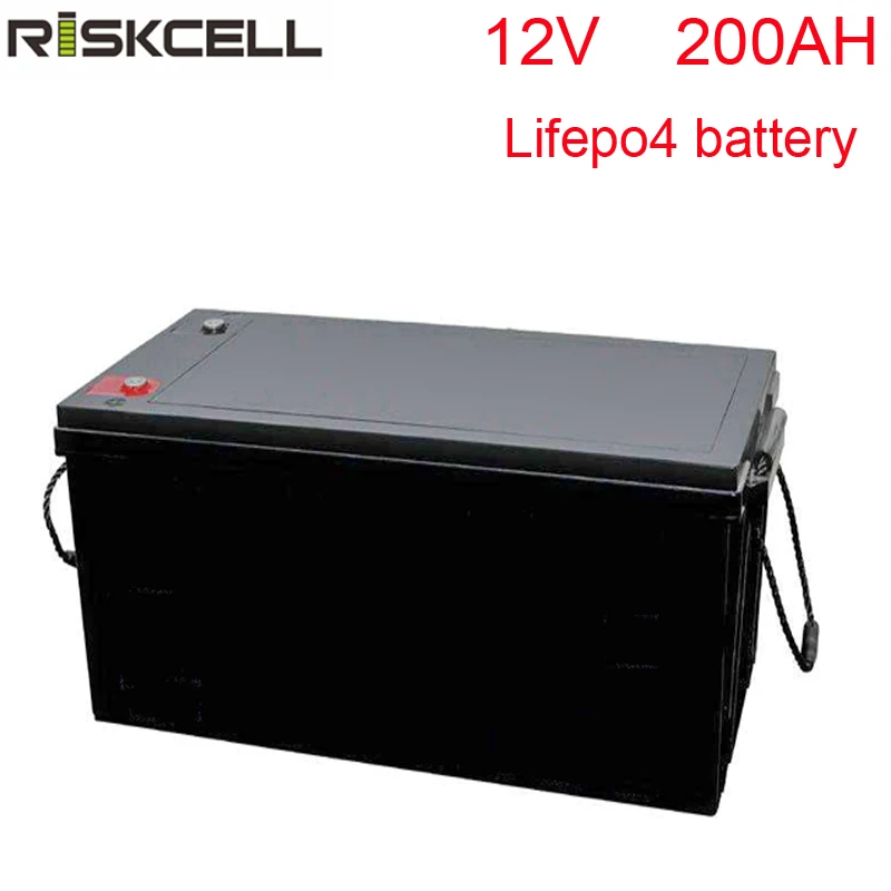 Без налогов LiFePO4 12V200Ah литий-железо-фосфатный аккумулятор для RV, солнечных, морских, автономных приложений, GolftCart, светильник