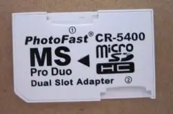 

1piece cr-5400 cr5400 for psp tf sd card to ms pro duo memory card slot adaptor