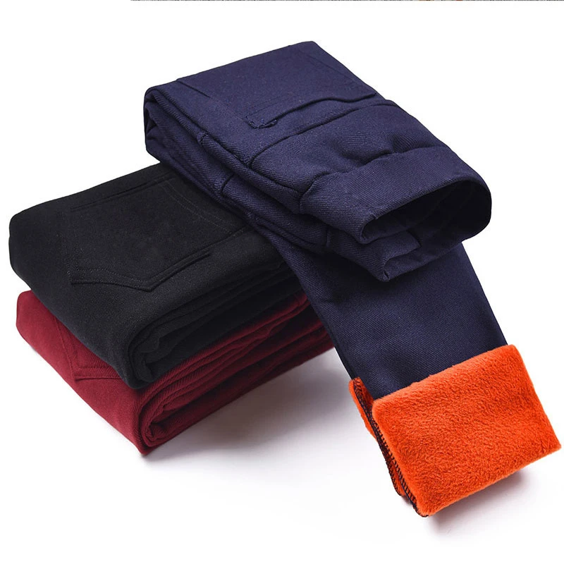 

Girls Leggings Skinny Pants for Girl Jeans Winter Plus Velvet Warm Long Trousers Stretch Jeans Denim Pencil Pants for 3-12 Years