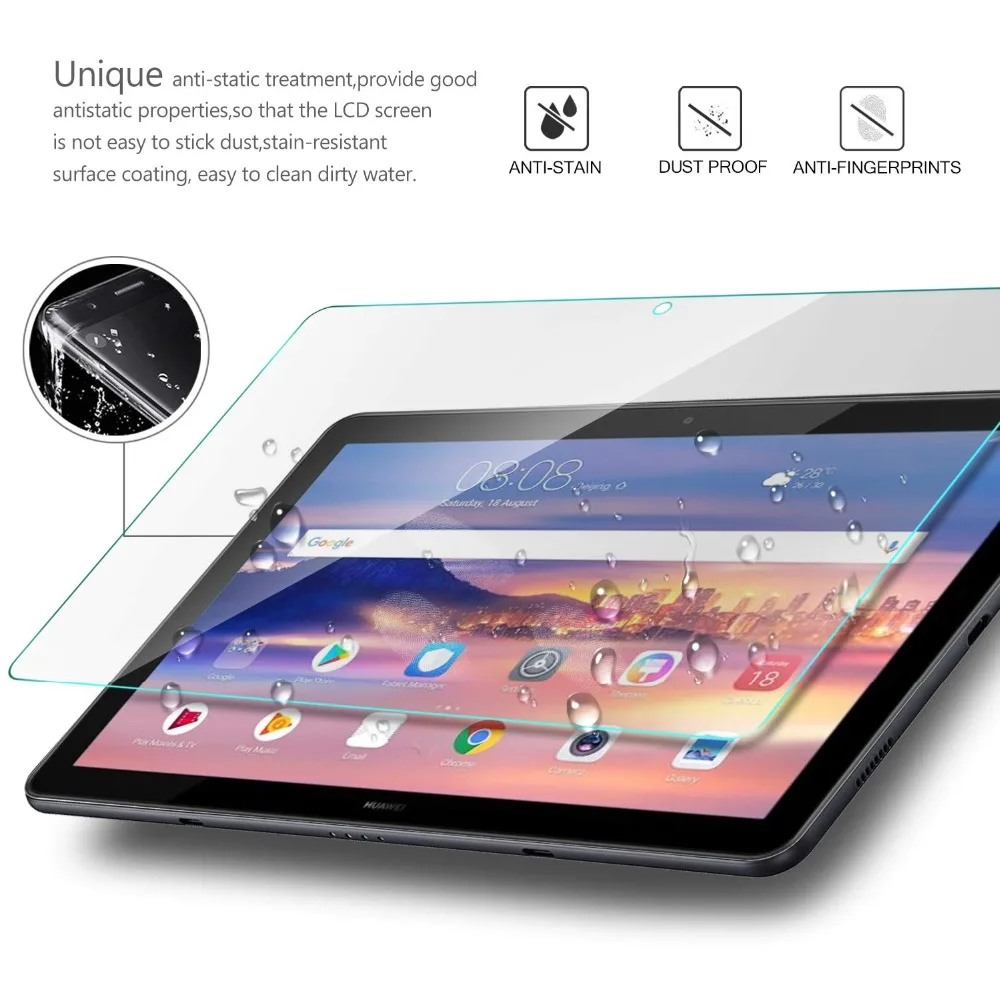 Закаленное Стекло для huawei MediaPad T5 10 8,0 дюймов T1 7,0 T3 10 9,6 дюймов C5 Экран защитная плёнка для НУА Вэй для huawei T5 10"