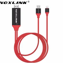 VOXLINK 8 Контактный для HDMI Конвертер Адаптер Для iPhone 5 5S 6 6 s 7 7 плюс iPad 4/Мини 1080 P HDMI USB Кабель Для HDTV Проектор
