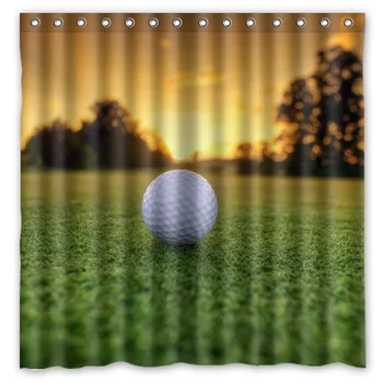 

180x180cm Waterproof Fabric Golf Ball Mildew Proof Shower Curtain Bathroom Curtains Free Shipping