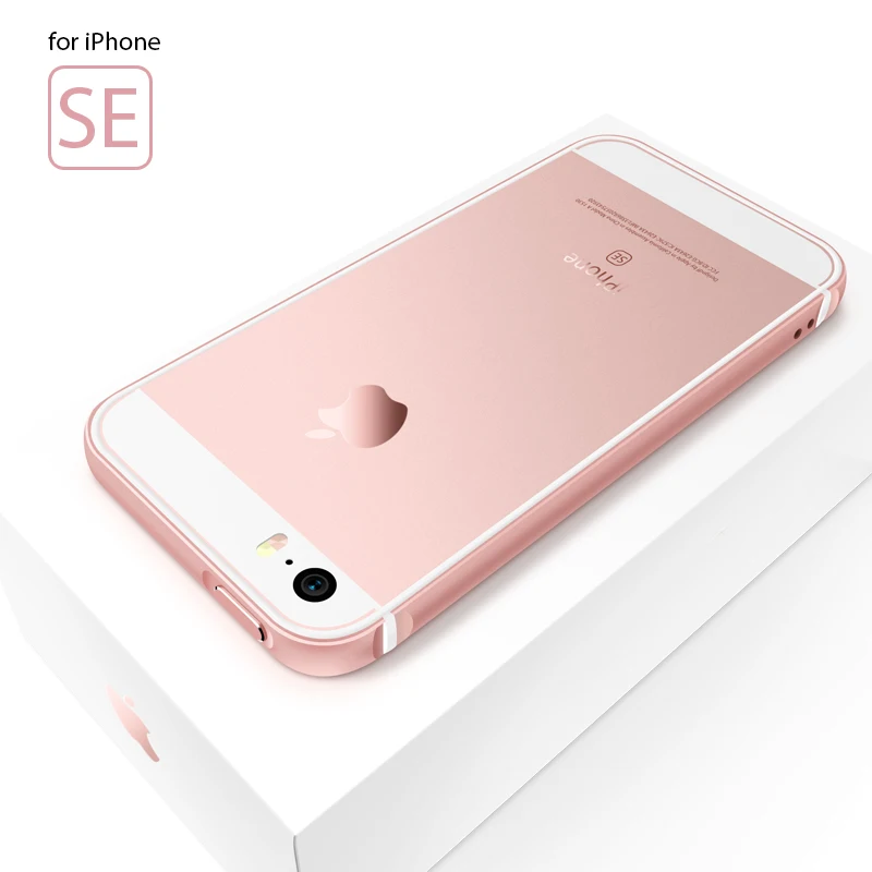 

Portefeuille For iPhone SE Bumper Case Aluminum Metal Silicone Protective Frame Cover For iPhone 5S 5 S 5SE Coque Accessories