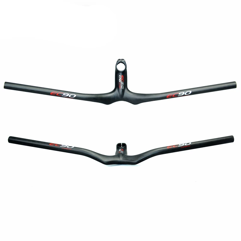 EC90 MTB Handlebar Full Carbon Fiber Handlebar Ultralight Mountain Bike Bicycle Integrated Riser Bar With Stem (4)